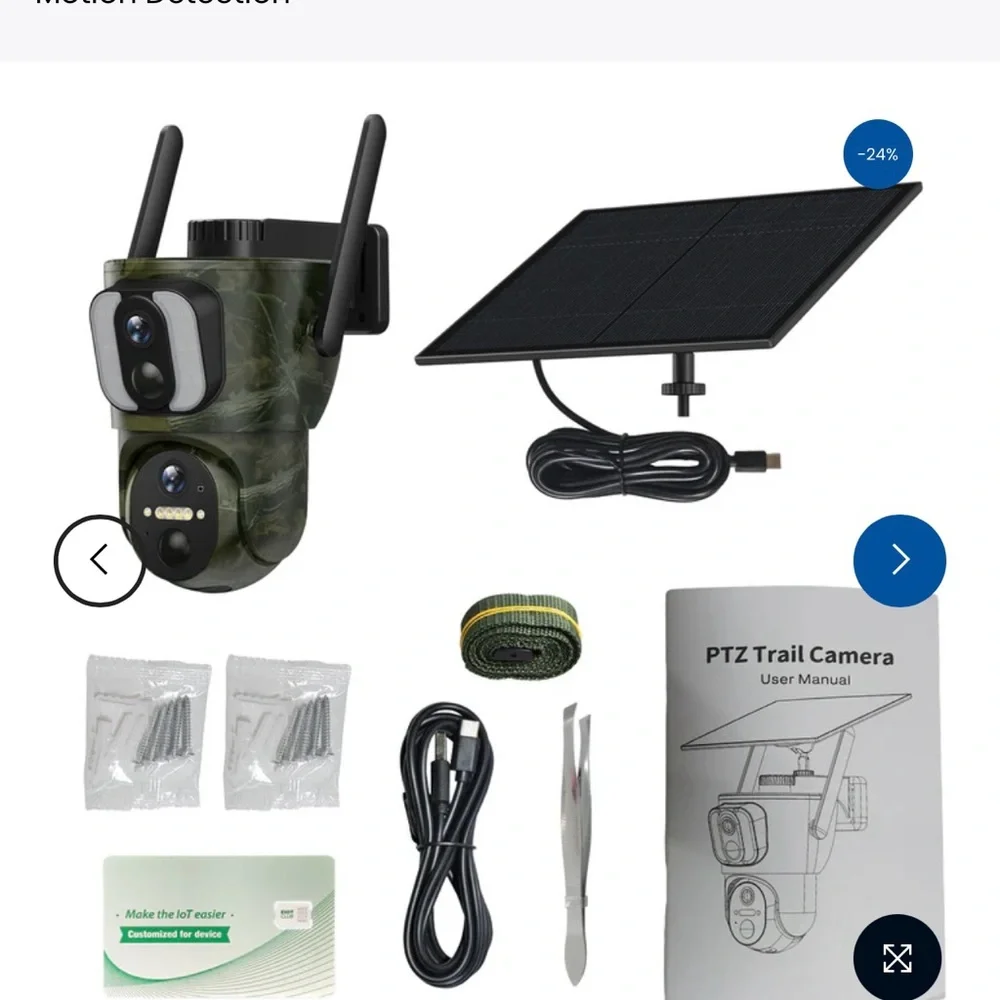 4G Solar Trail Camera with Dual Lens - Black